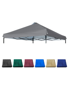 Cubierta de Toldo 10x10 JANCANOPY Gris Resistente al Agua