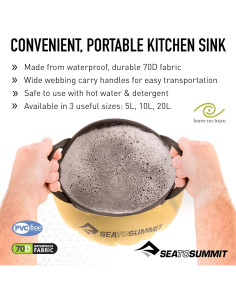 Fregadero Plegable 10L Sea to Summit - Nylon Impermeable 2