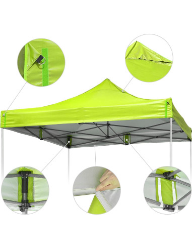 Cubierta Superior para Carpa 9.6x9.6ft Instahibit UV50+ Verde