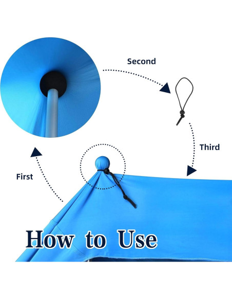 Postes de Carpa de Aluminio BOTINDO 1.98m para Playa (2 Unidades)