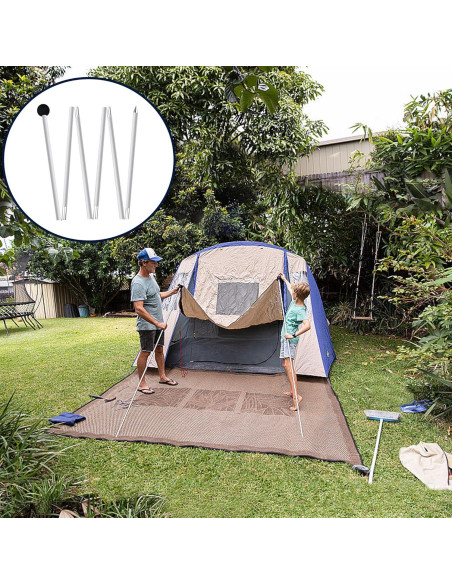 Postes de Carpa de Aluminio BOTINDO 1.98m para Playa (2 Unidades)