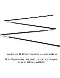 Polo de Carpa de Fibra de Vidrio Coghlan 4 Segmentos 9.5mm 2