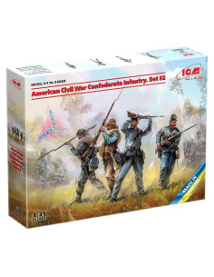 Kit de Modelo ICM 35024 Infantería Confederada 1:35