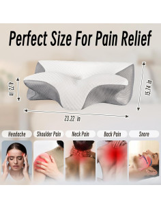 Almohada Cervical Ergonomica Good Haus Espuma Viscoelástica 2