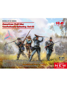 Kit de Modelo ICM 35024 Infantería Confederada 1:35 2