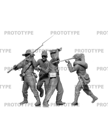 Kit de Modelo ICM 35024 Infantería Confederada 1:35 Kit de Modelo ICM 35024 Infantería Confederada 1:35