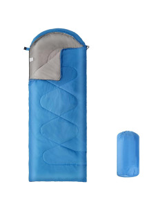 Saco de dormir Eizeny grande azul para 2 personas a prueba de agua