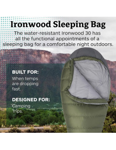 Saco de Dormir Mummy Marmot Ironwood 30 - 650 Plumas, Verde 2