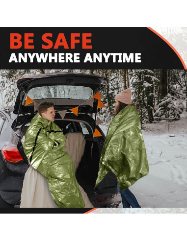 Bolsa de Dormir de Emergencia Frelaxy 2 Pack Verde Militar