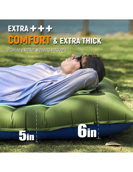 Colchoneta de Camping Myxslop 12 cm Gruesa Inflable con Almohada