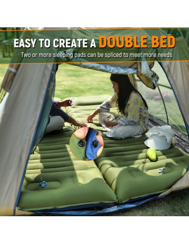 Colchoneta de Camping Myxslop 12 cm Gruesa Inflable con Almohada