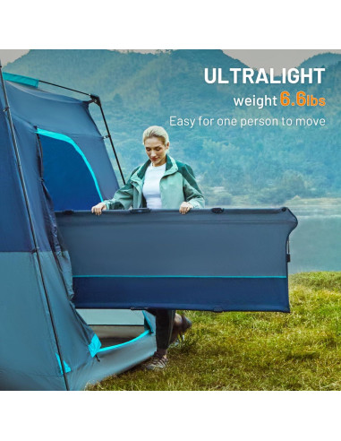 Cama de Camping Plegable Timber Ridge 190x66cm Azul