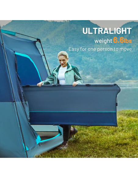 Cama de Camping Plegable Timber Ridge 190x66cm Azul Cama de Camping Plegable Timber Ridge 190x66cm Azul