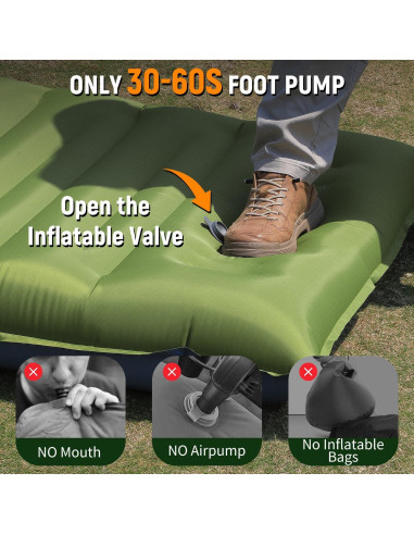 Colchoneta de Camping Myxslop 12 cm Gruesa Inflable con Almohada