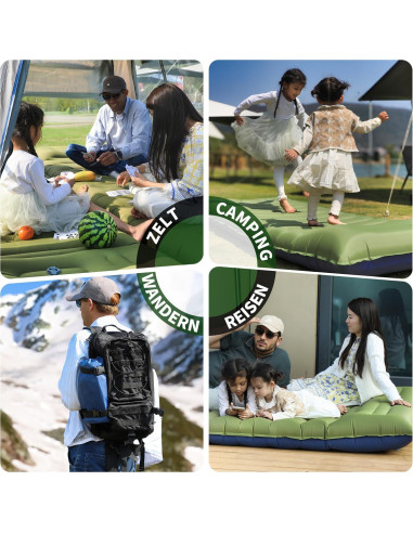 Colchoneta de Camping Myxslop 12 cm Gruesa Inflable con Almohada