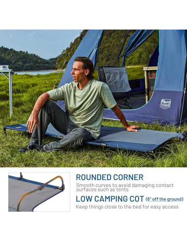 Cama de Camping Plegable Timber Ridge 190x66cm Azul