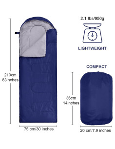 Sacos de Dormir Macarrie 4 Pcs 0 Grados Impermeables 2