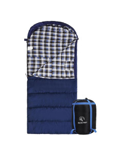 Saco de Dormir REDCAMP XL Franela 2lbs Azul 230x90cm