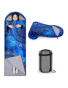 Saco de Dormir Basumee 3 Estaciones 229x80cm Azul Púrpura