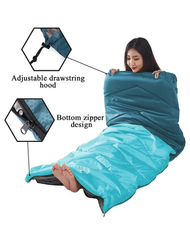 Saco de dormir Flantree 4 estaciones ligero impermeable 1.6kg