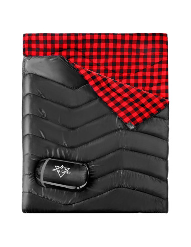 Saco de dormir doble ETGLCOZY Queen 220x160 cm impermeable