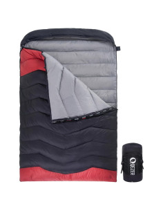 Saco de Dormir Doble QEZER Ultraligero para Climas Fríos 225x145cm