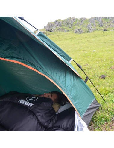 Saco de dormir doble Forinbuy 0C para 2 personas gris-negro
