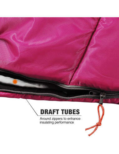 Saco de Dormir Tipo Momia REDCAMP para Niños 0-15C Rosa