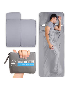 Forro de Saco de Dormir XL Tough Outdoors - Gris Sin Cremallera