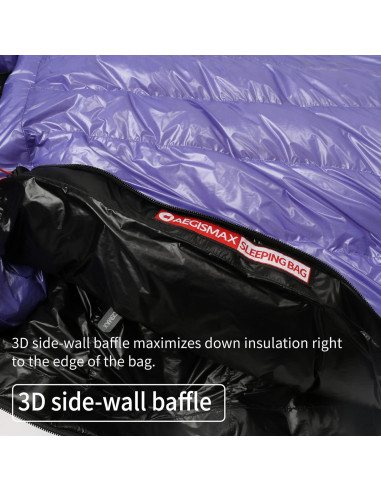 Saco de Dormir AEGISMAX Ultra Future II -10C, 1 Persona