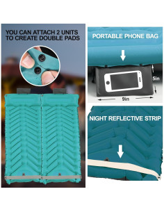 Colchoneta de dormir autoinflable Camporing Padre 4" Pavo Real 2