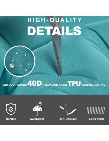 Colchoneta de dormir autoinflable Camporing Padre 4" Pavo Real