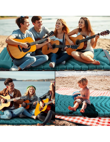 Colchoneta de dormir autoinflable Camporing Padre 4" Pavo Real