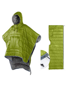 Saco de Dormir Poncho HI SUYI Verde Ultraligero 800g