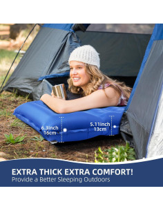 Colchoneta Inflable GLMNES 200x71x15 cm con Bomba y Kit de Reparación 2