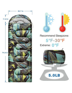 Saco de Dormir Invierno Rioyalo RA-WSB Extra Grande Camuflaje 2