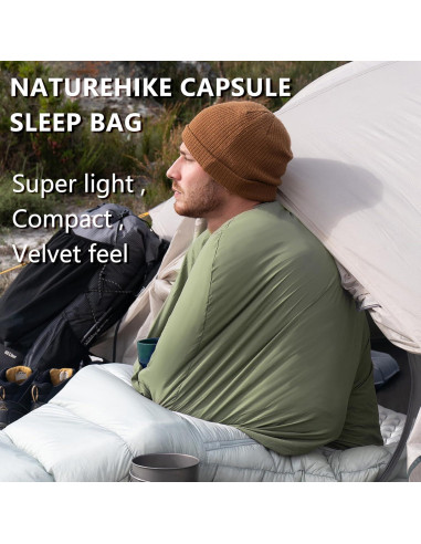 Funda de Saco de Dormir Naturehike Capsule Azul 208x80 cm