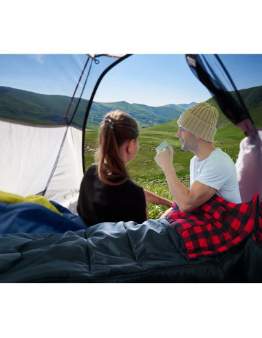 Saco de Dormir KENFOR XXL Franela Impermeable Invierno 0C