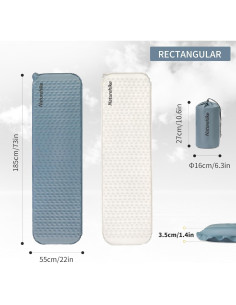 Colchoneta Autoinflable Ultraligera Naturehike Yugu 185x55cm 2