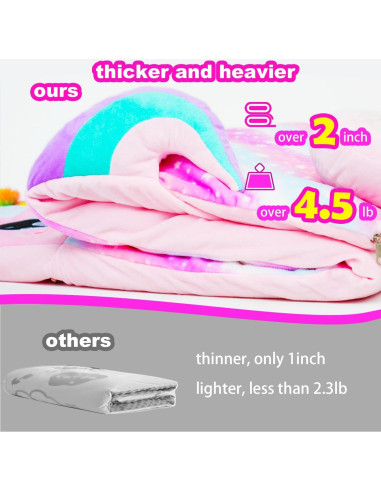 Saco de dormir rosa Micling para niños 3-12 años con almohada