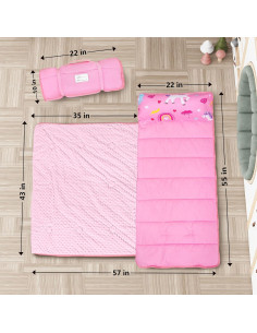 Manta de Siesta PRIMLECT Unicornio Rosa con Almohada Desmontable 2