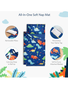 Saco de Dormir para Niños Cokouchyi Dinosaurio 135x53cm 2