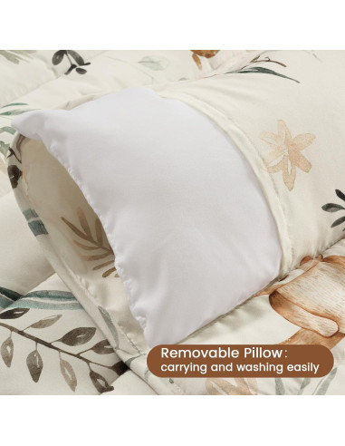 Manta de Siesta PHF para Niños con Almohada Desmontable 127x51cm