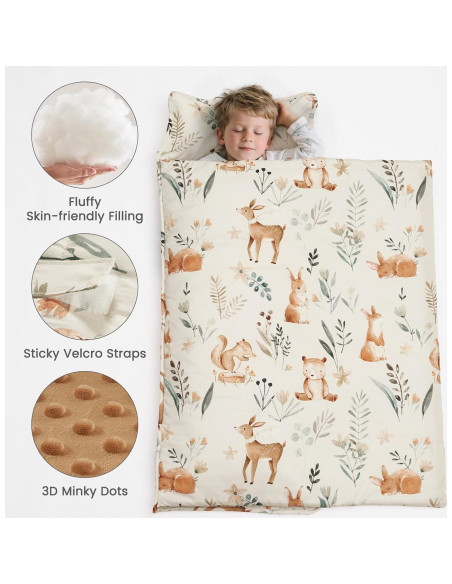 Manta de Siesta PHF para Niños con Almohada Desmontable 127x51cm