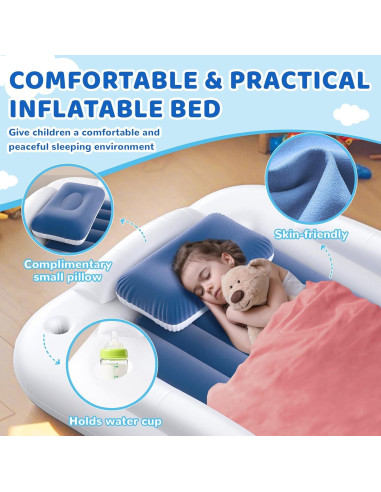 Cama de viaje inflable Deeteck para niños 160.5x108.9 cm
