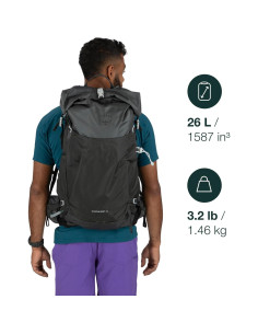 Mochila de Senderismo Osprey Downburst 26L Impermeable Amarillo 2