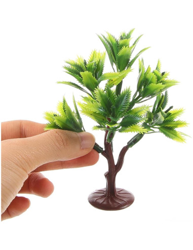 10 Mini Árboles de Plástico NUOBESTY para Decoración