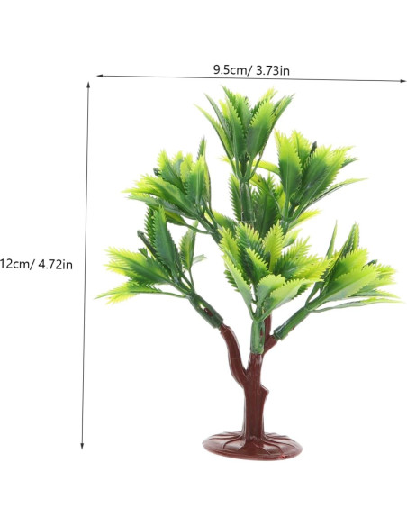 10 Mini Árboles de Plástico NUOBESTY para Decoración