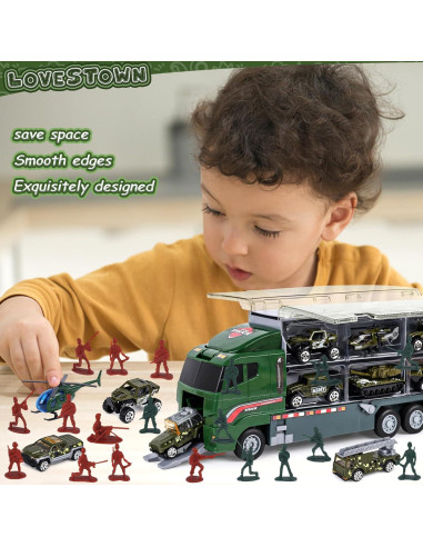 Conjunto Militar 44PCS LOVESTOWN - Camión y Soldados