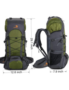 Mochila Impermeable Bseash 60L para Senderismo y Camping 2